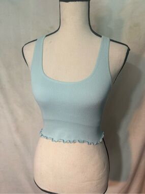 🩵 Spiritual Gangster Light Blue Crop Top 🩵